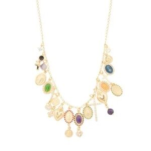 MIA FIORE Gold Made In Italy 18kt Gold Plated Religious Charm Necklace